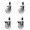 Service Caster 5'' Nylon Wheel Swivel 1-3/8'' Expanding Stem Caster Set 2 Brakes, 4PK SCC-EX20S514-NYS-2-PLB-2-138 - alternate 1